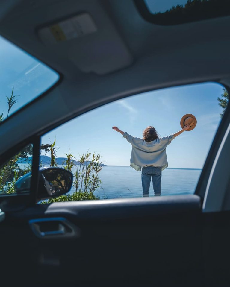 Caranty Car Rental Corfu picture of girl admiring the view